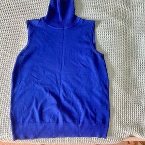 Cable& Gauge royal blue  high neck sleeveless top.